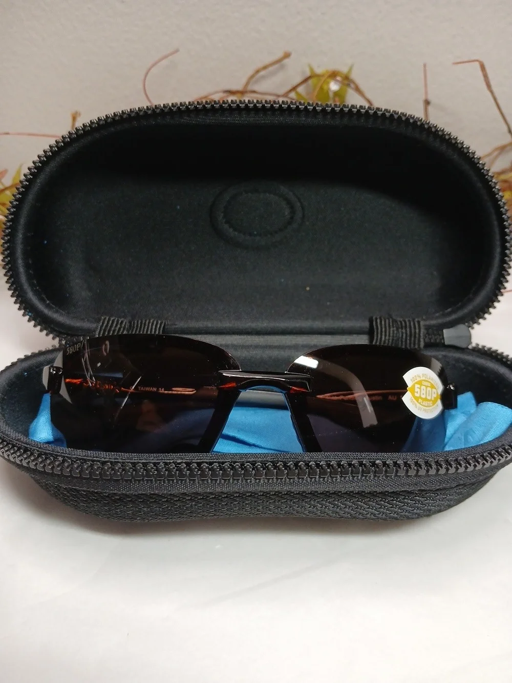 Costa Rimless Sunglasses in Brown with Brown Lenses